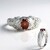 Anello in argento con Zircone Champagne