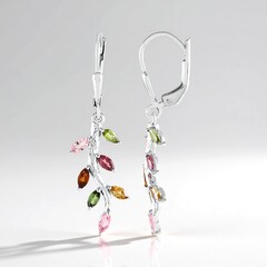 Orecchini in argento con Tormalina