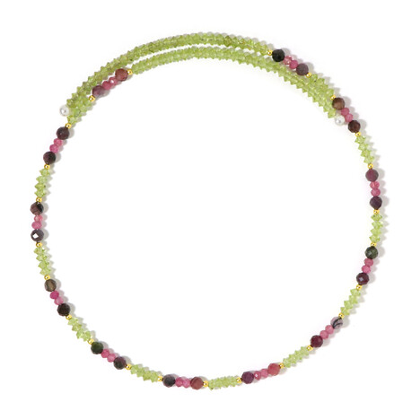 Stalen halsband met toermalijnen (Riya)