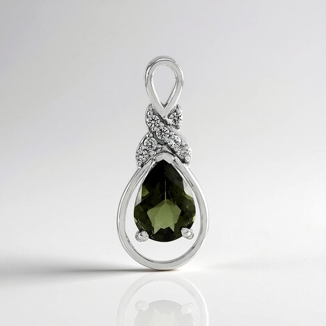 Ciondolo in argento con Moldavite