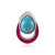 Ciondolo in argento con Turchese Blu Mohave