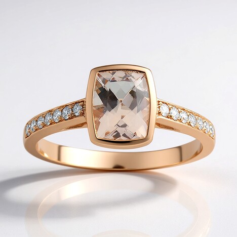 Anello in oro con Morganite AAA (CIRARI)