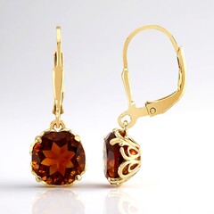 Orecchini in argento con Citrino Madeira