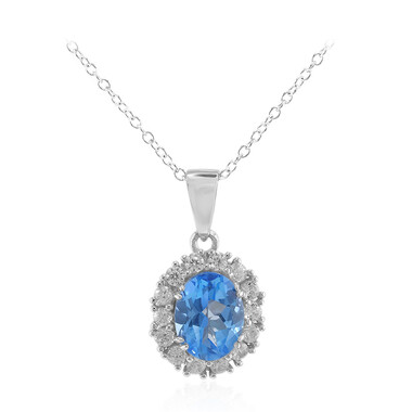 Collana in argento con Topazio Blu Indaco