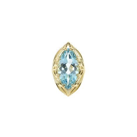 Colgante en oro con Topacio azul cielo (dagen)