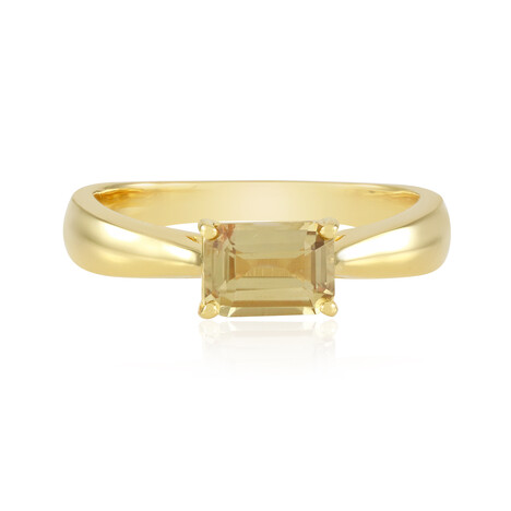 Zilveren ring met een Gele Zirkoon (Adela Silber)