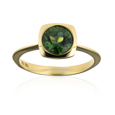 Anello in oro con Apatite Cromo (CUSTODANA)