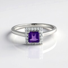 Anello in argento con Ametista