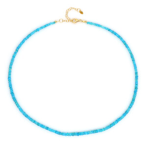 Collar en plata con Ópalo azul de Etiopía