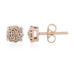 Orecchini in argento con Diamante Cioccolato I2
