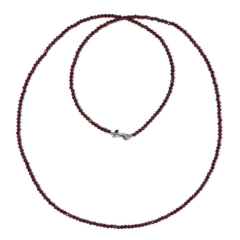 Zilveren halsketting met rhodolieten