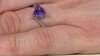 Zilveren ring met een Siberische amethist