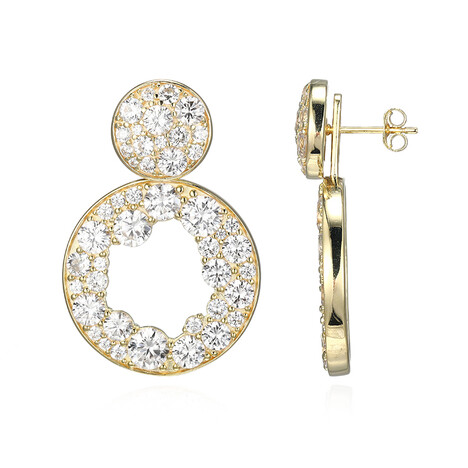 Pendientes en plata con Zircón (Adela Silber)