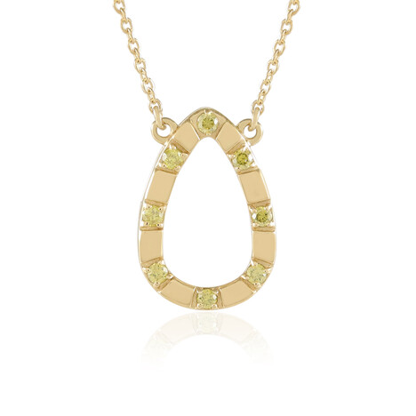 Collar en plata con Diamante amarillo I2 (de Melo Essence)