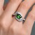 Bague en argent et Diopside de Russie