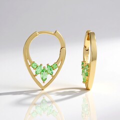 Orecchini in argento con Tsavorite della Tanzania