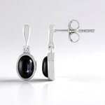 Orecchini in argento con Diopside Stellato d'India