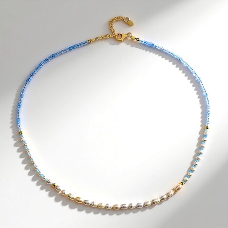 Collana in argento con Acquamarina Brasiliana