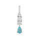 Pendentif en argent et Apatite bleue