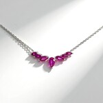 Collier en or et Rubis AAA du Mozambique