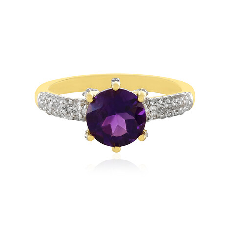 Zilveren ring met een amethist