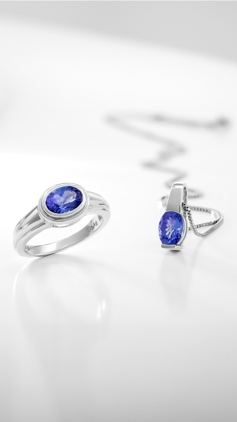 Anillo en plata con Tanzanita (Pallanova)