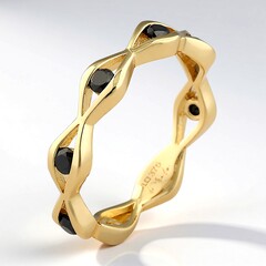 Anello in oro con Diamante Nero (de Melo Gold)