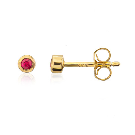 Roter Burmesischer Spinell-Silberohrringe