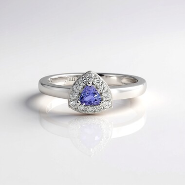 Anillo en plata con Tanzanita