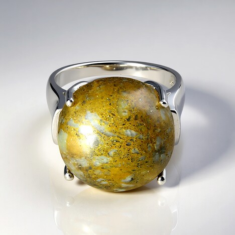 Bague en argent et Quartz Dinosaure