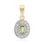 Pendentif en or et Tanzanite verte non chauffée