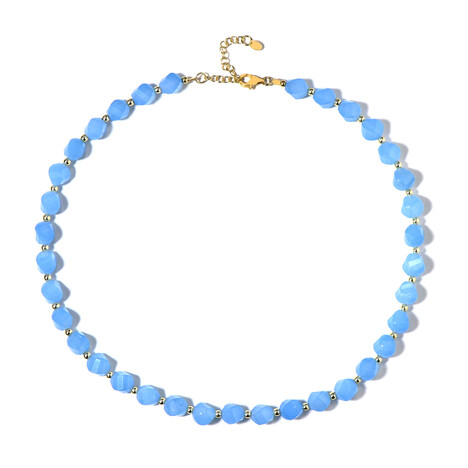 Aqua Quartz Silver Necklace