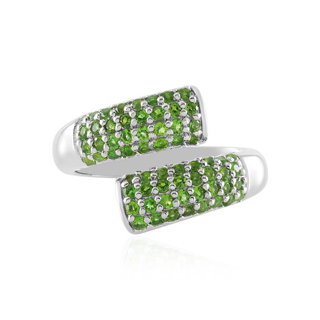 Anello in argento con Diopside Russo