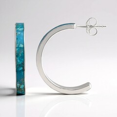 Orecchini in argento con Turchese Kingman Mohave Blu (Jones Lee)