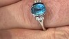 Anillo en plata con Cianita petróleo