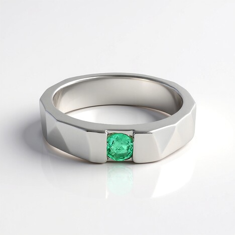 Anello in argento con Smeraldo Russo (de Melo Essence)