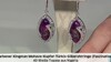 Pendientes en plata con Turquesa Mohave Kingman púrpura con cobre. (Faszination Türkis)