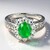 Anello in argento con Crisoprasio Imperiale