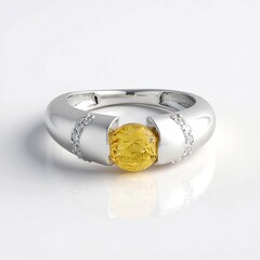 Anello in argento con Berillo Giallo