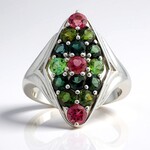 Bague en argent et Tourmaline rose du Brésil  (Pallanova)