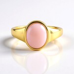 Bague en argent et Opale rose (KM by Juwelo)