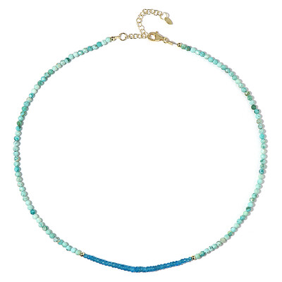 Collana in argento con Apatite Blu Neon