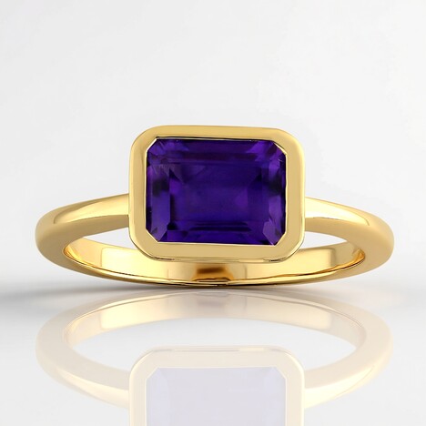 Anello in oro con Ametista (Adela Gold)