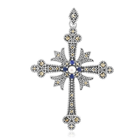 Silberfarbene Süßwasserzuchtperlen-Silberanhänger (TPC)