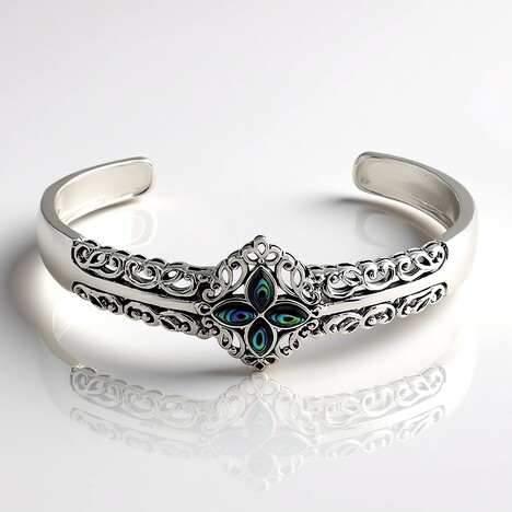 Bracciale in argento con Conchiglia Abalone