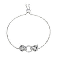 Brazalete en plata con Zafiro negro (Adela Silber)
