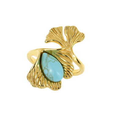 Zilveren ring met een turkoois (dagen)
