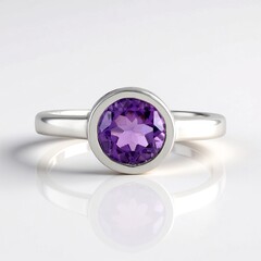 Anello in argento con Ametista Uruguay