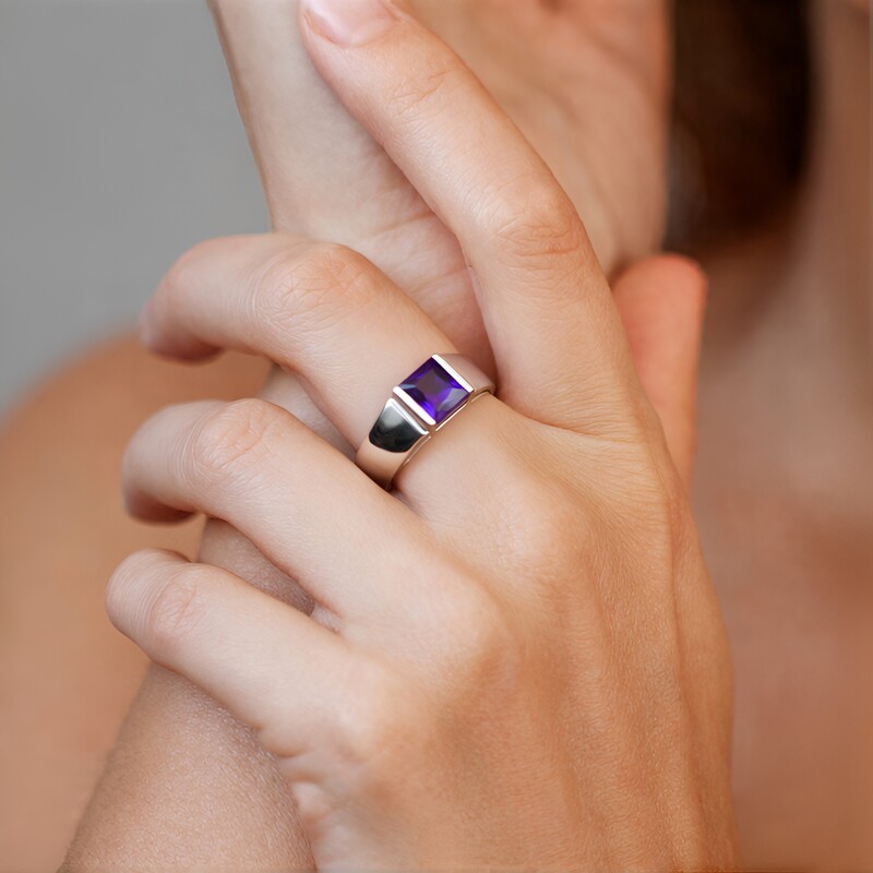 Sambia-Amethyst-Silberring