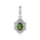 Ciondolo in argento con Diopside Russo